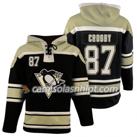 Camisola Pittsburgh Penguins Sidney Crosby 87 Preto Sawyer Hoodie - Homem